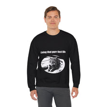 Load image into Gallery viewer, "Living that purr-fect life" 001 Black & White Collection - Unisex Heavy Blend™ Crewneck Sweatshirt