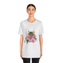 Load image into Gallery viewer, Claudia Floral Cat Tshirt, Cat Lover Tshirt, Gift for Cat Lover, Cat Mom, Cat Lady Gift, Floral Cat, Floral Cat Shirt, Tabby Cat Shirt