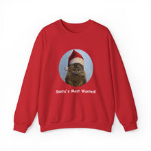 Load image into Gallery viewer, Santa's Most Wanted, Christmas Cat Sweatshirt,Cat Lover Sweatshirt,Christmas Gift for Cat Lover,Cat Mom,Cat Lady Gift, Christmas Tabby Cat Sweatshirt