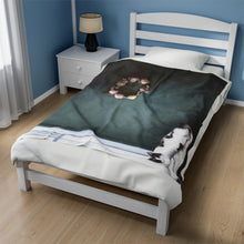 Load image into Gallery viewer, "Lazy Summer Day" Velveteen Plush Blanket featuring the art of Bruce Strickland