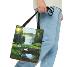 Load image into Gallery viewer, Morning in Elkmont - Art of Bruce Strickland Tote Bag (AOP) Collection