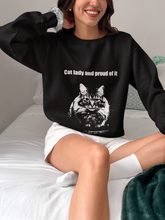 Load image into Gallery viewer, "Cat lady and proud of it" 001 Black & White Collection - Unisex Heavy Blend™ Crewneck Sweatshirt
