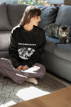 Load image into Gallery viewer, "Home is where my cat is" 005 Black & White Collection - Unisex Heavy Blend™ Crewneck Sweatshirt