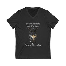 Load image into Gallery viewer, Pound Rescues are the best - Short Sleeve V-Neck Tee