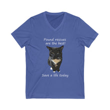 Load image into Gallery viewer, Pound Rescues are the best - Short Sleeve V-Neck Tee