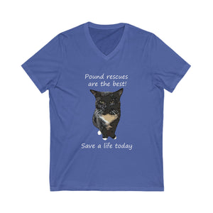 Pound Rescues are the best - Short Sleeve V-Neck Tee