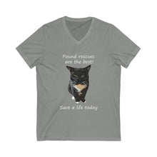 Load image into Gallery viewer, Pound Rescues are the best - Short Sleeve V-Neck Tee