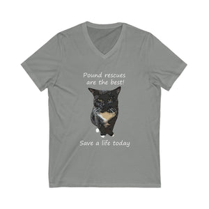 Pound Rescues are the best - Short Sleeve V-Neck Tee