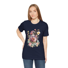 Load image into Gallery viewer, Siamese Pearl Floral Cat, Cat Tshirt Flowers,Floral Cat Shirt, Cat T-shirt, Cat Lover T-shirt, Cat Lady Tshirt, Gift for Cat Lover,Cat Mom