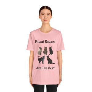 Pound Rescues Are The Best, 001, Cat Tshirt, Cat Lover Tshirt, Gift for Cat Lover, Cat Mom, Cat Lady Gift, Floral Cat Shirt