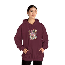 Load image into Gallery viewer, Pearl Floral Cat Hoodie, Cat Hoodie, Floral Hoodie, Cat Lover Hoodie, Cat Gift, Cat Lady Gift, Cat Lover Hoodie