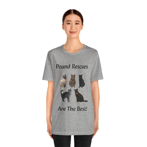 Pound Rescues Are The Best, 001, Cat Tshirt, Cat Lover Tshirt, Gift for Cat Lover, Cat Mom, Cat Lady Gift, Floral Cat Shirt