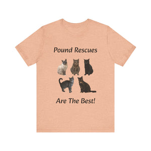 Pound Rescues Are The Best, 001, Cat Tshirt, Cat Lover Tshirt, Gift for Cat Lover, Cat Mom, Cat Lady Gift, Floral Cat Shirt