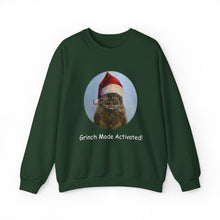 Load image into Gallery viewer, Grinch Mode Activated, Christmas Cat Sweatshirt,Cat Lover Sweatshirt,Christmas Gift for Cat Lover,Cat Mom,Cat Lady Gift, Christmas Tabby Cat Sweatshirt