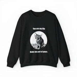 "You are my life Make me part of yours " 001 Black & White Collection - Unisex Heavy Blend™ Crewneck Sweatshirt