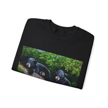 Load image into Gallery viewer, Bear Print Sweatshirt, Bear Sweatshirt, Black Bear Sweatshirt , T shirt For Black Bear Lover, Bear TShirt, Fine Art T-Shirt For Bear Lover