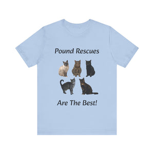 Pound Rescues Are The Best, 001, Cat Tshirt, Cat Lover Tshirt, Gift for Cat Lover, Cat Mom, Cat Lady Gift, Floral Cat Shirt