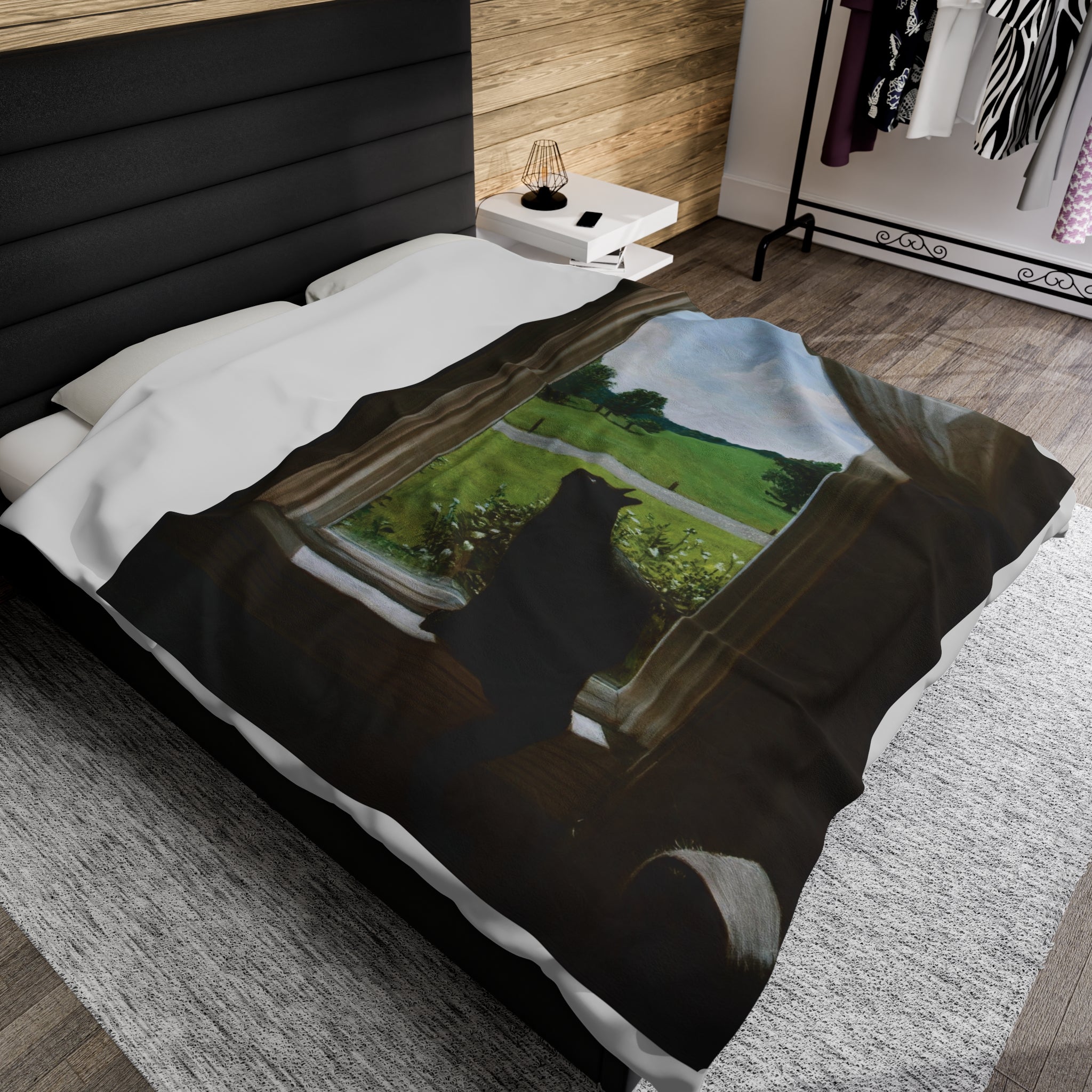 "Morning Sun" Velveteen Plush Blanket featuring the art of Bruce Strickland
