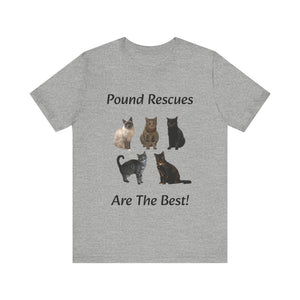 Pound Rescues Are The Best, 001, Cat Tshirt, Cat Lover Tshirt, Gift for Cat Lover, Cat Mom, Cat Lady Gift, Floral Cat Shirt