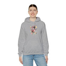 Load image into Gallery viewer, Pearl Floral Cat Hoodie, Cat Hoodie, Floral Hoodie, Cat Lover Hoodie, Cat Gift, Cat Lady Gift, Cat Lover Hoodie