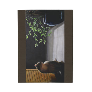 "Evening Reflections" Velveteen Plush Blanket featuring the art of Bruce Strickland