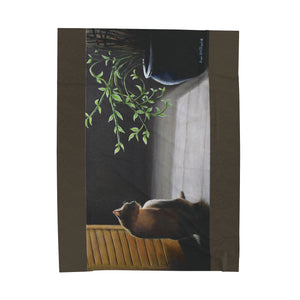 "Evening Reflections" Velveteen Plush Blanket featuring the art of Bruce Strickland
