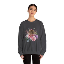 Load image into Gallery viewer, Claudia Floral Cat,Cat Sweatshirt,Cat Lover Sweatshirt,Gift for Cat Lover,Cat Mom,Cat Lady Gift, Floral Cat Sweatshirt, Tabby Cat Sweatshirt