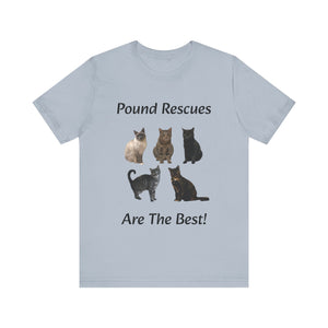 Pound Rescues Are The Best, 001, Cat Tshirt, Cat Lover Tshirt, Gift for Cat Lover, Cat Mom, Cat Lady Gift, Floral Cat Shirt