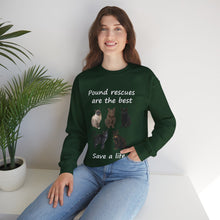 Load image into Gallery viewer, Pound rescues are the best - 003 -Cat Sweatshirt,Cat Lover Sweatshirt,Gift for Cat Lover,Funny Sweatshirt,Cat Mom