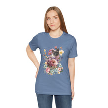 Load image into Gallery viewer, Siamese Pearl Floral Cat, Cat Tshirt Flowers,Floral Cat Shirt, Cat T-shirt, Cat Lover T-shirt, Cat Lady Tshirt, Gift for Cat Lover,Cat Mom