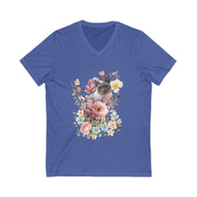 Load image into Gallery viewer, Pearl Floral Short Sleeve V-Neck Tee