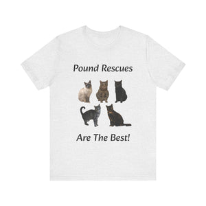 Pound Rescues Are The Best, 001, Cat Tshirt, Cat Lover Tshirt, Gift for Cat Lover, Cat Mom, Cat Lady Gift, Floral Cat Shirt