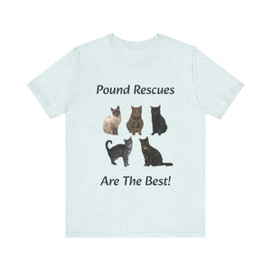 Pound Rescues Are The Best, 001, Cat Tshirt, Cat Lover Tshirt, Gift for Cat Lover, Cat Mom, Cat Lady Gift, Floral Cat Shirt