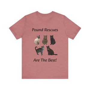 Pound Rescues Are The Best, 001, Cat Tshirt, Cat Lover Tshirt, Gift for Cat Lover, Cat Mom, Cat Lady Gift, Floral Cat Shirt