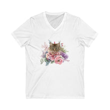 Load image into Gallery viewer, Claudia Floral Short Sleeve Tee V-Neck