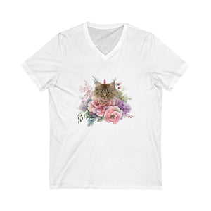 Claudia Floral Short Sleeve Tee V-Neck