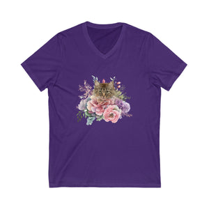 Claudia Floral Short Sleeve Tee V-Neck