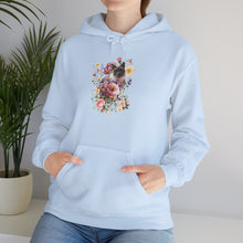 Load image into Gallery viewer, Pearl Floral Cat Hoodie, Cat Hoodie, Floral Hoodie, Cat Lover Hoodie, Cat Gift, Cat Lady Gift, Cat Lover Hoodie