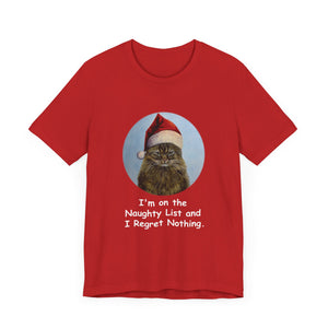 I'm on the Naughty List Christmas Cat Tshirt, Christmas Cat Shirt, Cat T-shirt, Cat Lover T-shirt, Cat Lady Tshirt, Christmas Gift for Cat Lover,Cat Mom