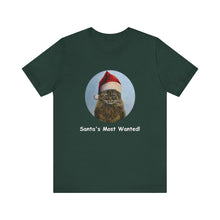 Load image into Gallery viewer, Santa&#39;s Most Wanted Christmas Cat Tshirt, Christmas Cat Shirt, Cat T-shirt, Cat Lover T-shirt, Cat Lady Tshirt, Christmas Gift for Cat Lover,Cat Mom