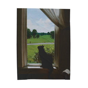 "Morning Sun" Velveteen Plush Blanket featuring the art of Bruce Strickland