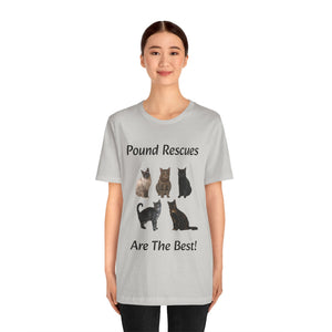 Pound Rescues Are The Best, 001, Cat Tshirt, Cat Lover Tshirt, Gift for Cat Lover, Cat Mom, Cat Lady Gift, Floral Cat Shirt