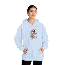 Load image into Gallery viewer, Pearl Floral Cat Hoodie, Cat Hoodie, Floral Hoodie, Cat Lover Hoodie, Cat Gift, Cat Lady Gift, Cat Lover Hoodie