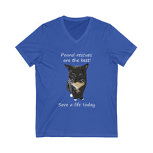 Load image into Gallery viewer, Pound Rescues are the best - Short Sleeve V-Neck Tee