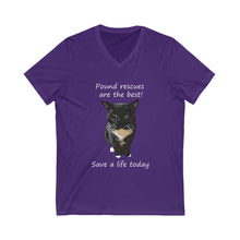 Load image into Gallery viewer, Pound Rescues are the best - Short Sleeve V-Neck Tee