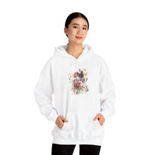 Load image into Gallery viewer, Pearl Floral Cat Hoodie, Cat Hoodie, Floral Hoodie, Cat Lover Hoodie, Cat Gift, Cat Lady Gift, Cat Lover Hoodie