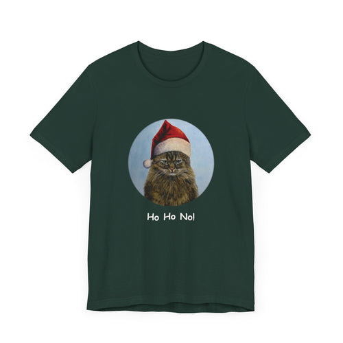 Ho Ho No Christmas Cat Tshirt, Christmas Cat Shirt, Cat T-shirt, Cat Lover T-shirt, Cat Lady Tshirt, Christmas Gift for Cat Lover,Cat Mom