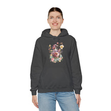 Load image into Gallery viewer, Pearl Floral Cat Hoodie, Cat Hoodie, Floral Hoodie, Cat Lover Hoodie, Cat Gift, Cat Lady Gift, Cat Lover Hoodie