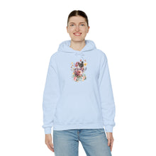 Load image into Gallery viewer, Pearl Floral Cat Hoodie, Cat Hoodie, Floral Hoodie, Cat Lover Hoodie, Cat Gift, Cat Lady Gift, Cat Lover Hoodie