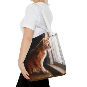 Purrfect View - Art of Bruce Strickland Tote Bag (AOP) Collection
